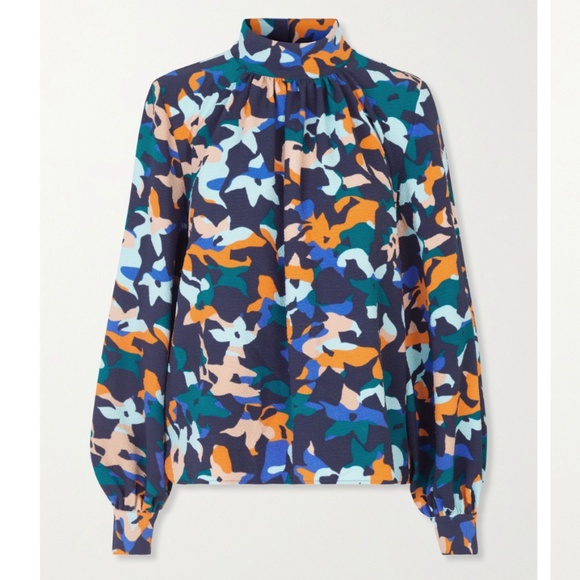 STINE GOYA - Eddy Floral Print Mock Neck Blouse  - Size M - Picture 1 of 7
